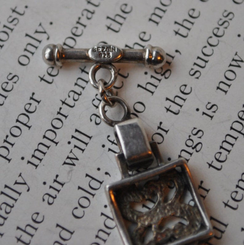 Free Shipping Signed Vintage Sterling Bracelet 1970s Heavy Silver Bracelet