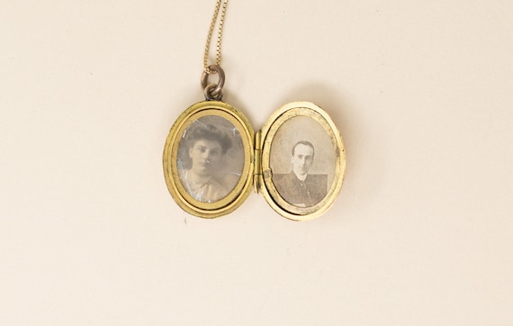 Antique Gold Filled Locket - 1900s Edwardian Monogram… - Gem
