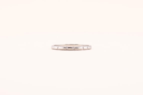 Vintage 1920s Art Deco 10k White Gold Patterned S… - image 3