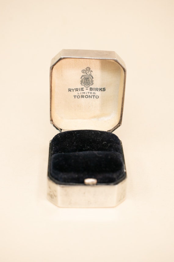 Vintage Sterling Birks Ring Box - 1910s Edwardian Birks Ring