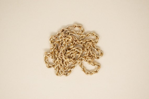 Vintage 10k Rope Chain -  Vintage Chunky Gold Rop… - image 1