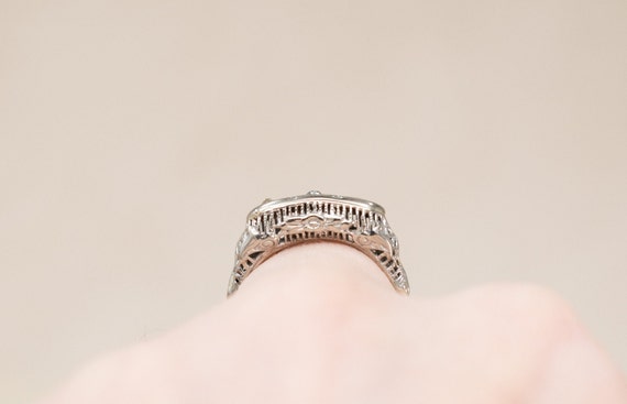 Antique 18k Diamond Ring - 1920s Art Deco Gold Ri… - image 6