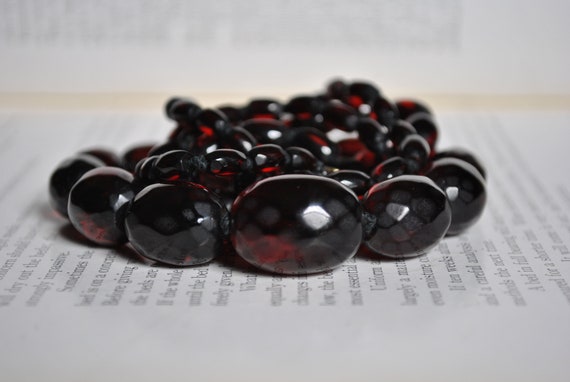 Antique Bakelite Necklace, Faceted Bakelite - 1920