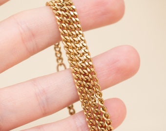 Vintage 14k Curb Chain - Solid Gold Layering Chain