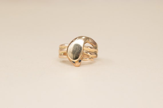Antique 14k Snake Ring, Sapphire Eyes - 1900s Vic… - image 1