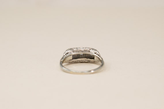 Antique 18k Diamond Ring - 1920s Art Deco Gold Ri… - image 3