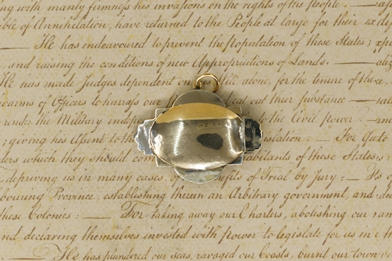 Antique Gold Filled Enamel Buckle Pendant - 1880s… - image 2