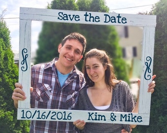 Wedding Photobooth Frame - Rustic Wedding Photo booth - Shabby Chic Photobooth - Engagement Photo Prop - Save the Date - Wood Frame Prop