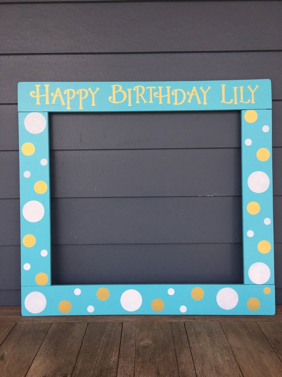 Birthday Photo Booth Frame Dinosaur 1st Custom Prop Kids Photobooth