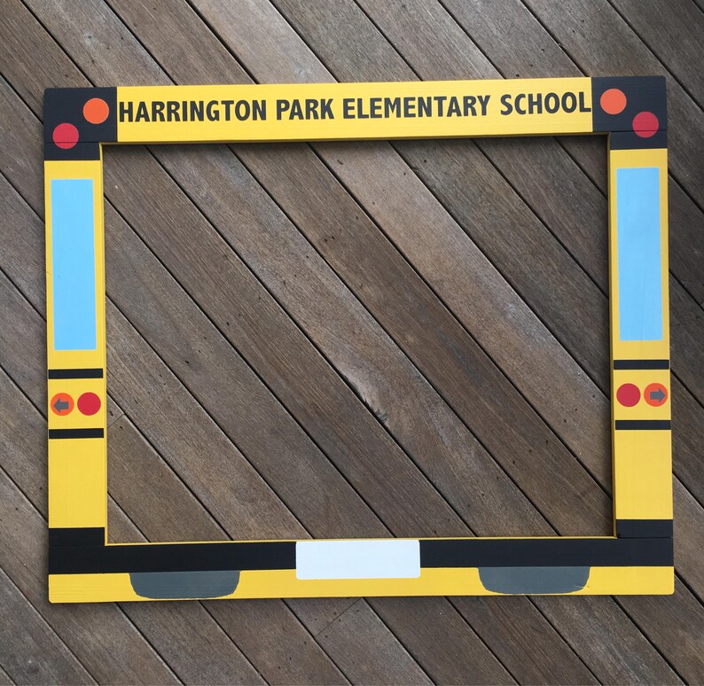 Yellow Bus Photobooth - Photo Booth Frame Prop - First Day of School ...