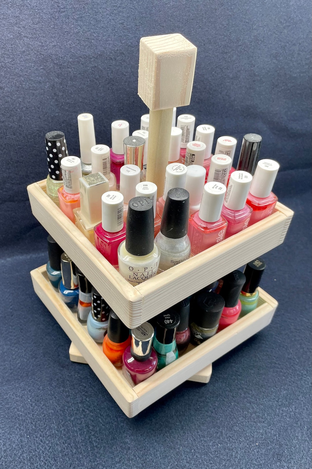 Nail Polish Rotating Storage Organizer 2 Tier Rotating Table Top Nail