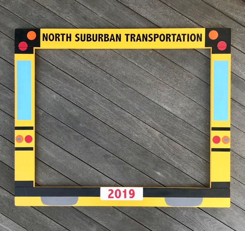 Yellow Bus Photobooth - Photo Booth Frame Prop - First Day of School ...
