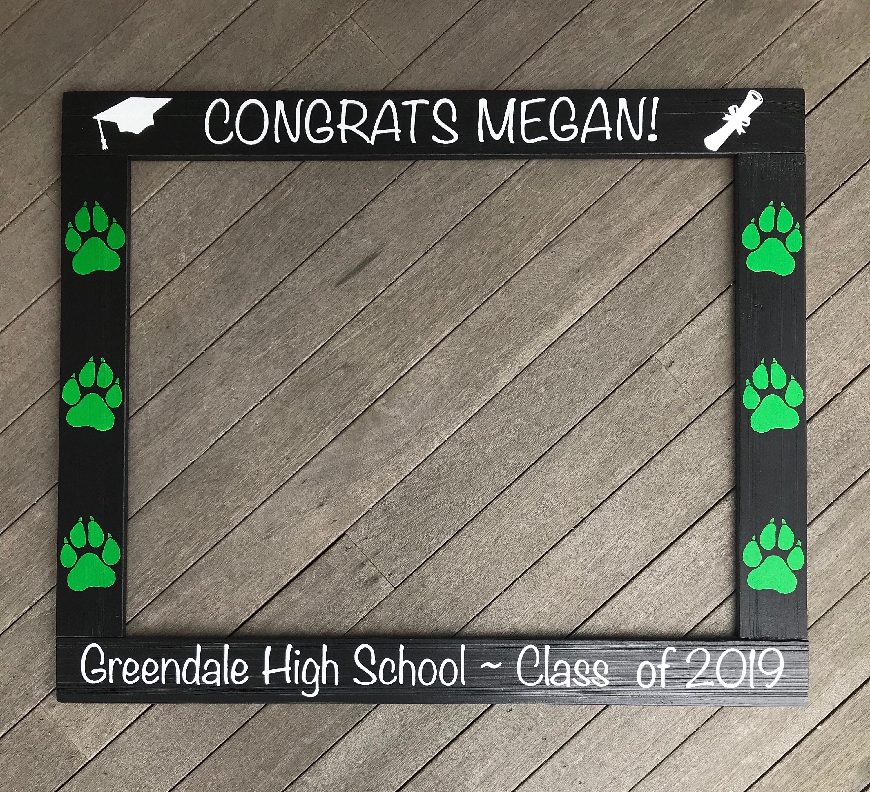 Grad Stripes Photo Booth Frame - Graduation Frame Prop - Photo Booth ...