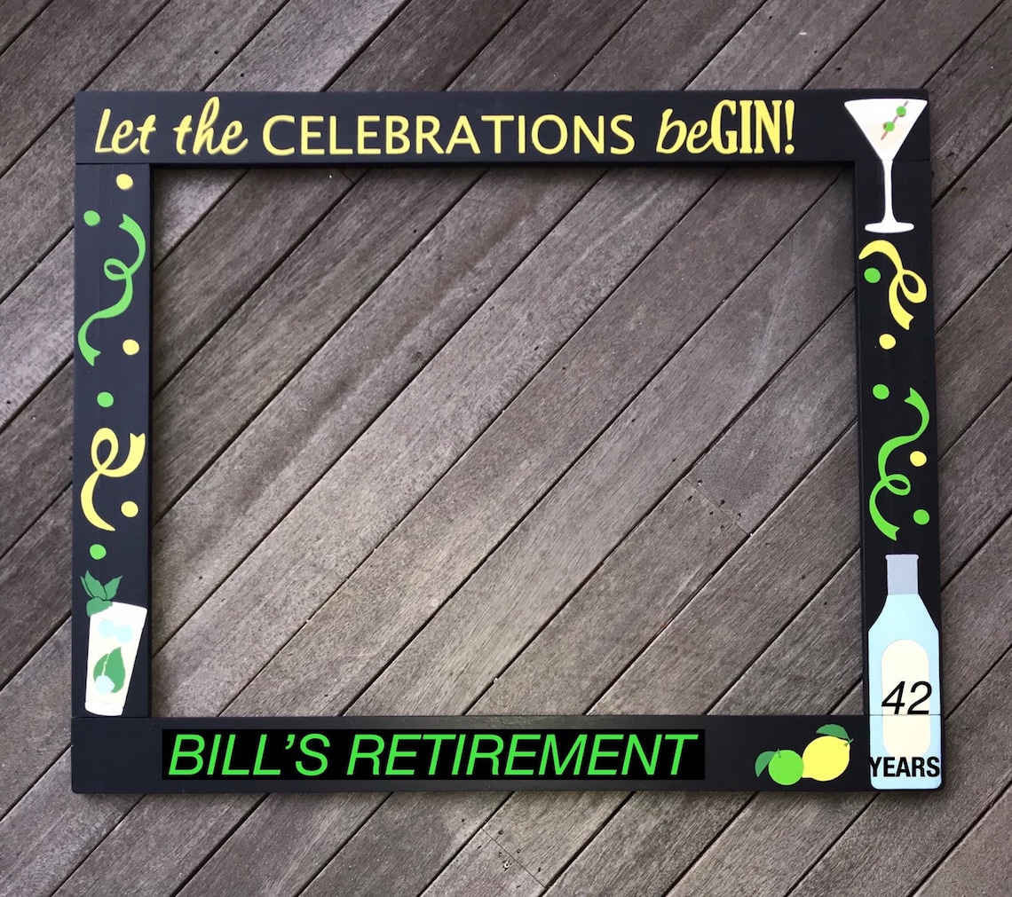 Retirement Party Photo Booth Frame Police Retirement Party Etsy
