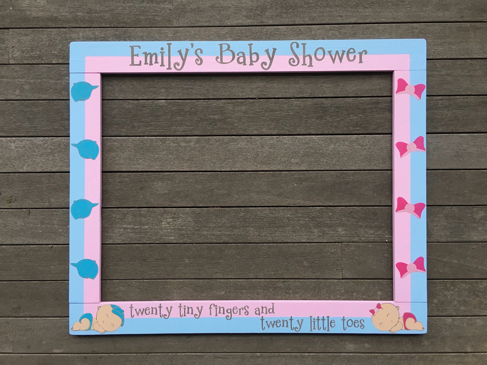 Baby Shower Photo Booth Frame Twins Photobooth Frame Baby Etsy