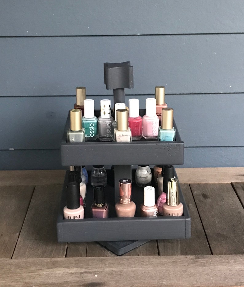 Nail Polish Rotating Storage Organizer 2 Tier Rotating Table Etsy
