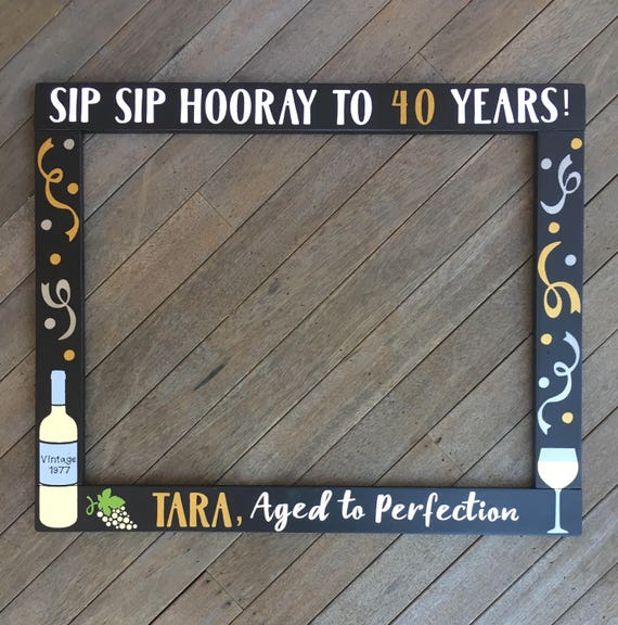 30th Photo Booth Frame 40th Birthday Party Prop 50th