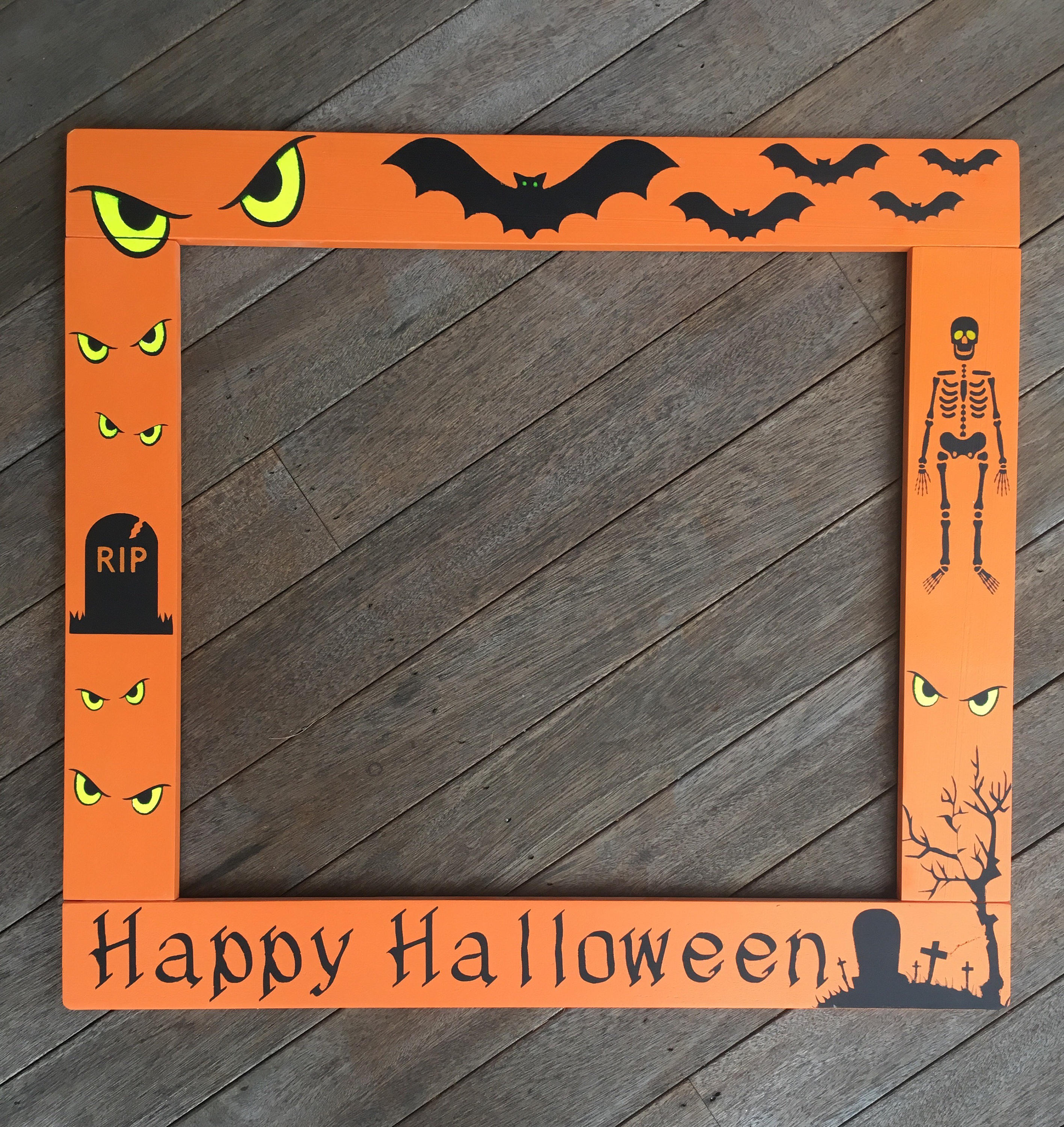 Personalised Halloween Photo Booth Frame for Party Props for Scary