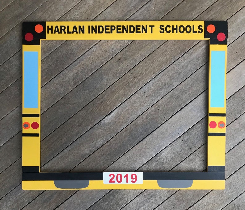 Yellow Bus Photobooth - Photo Booth Frame Prop - First Day of School ...