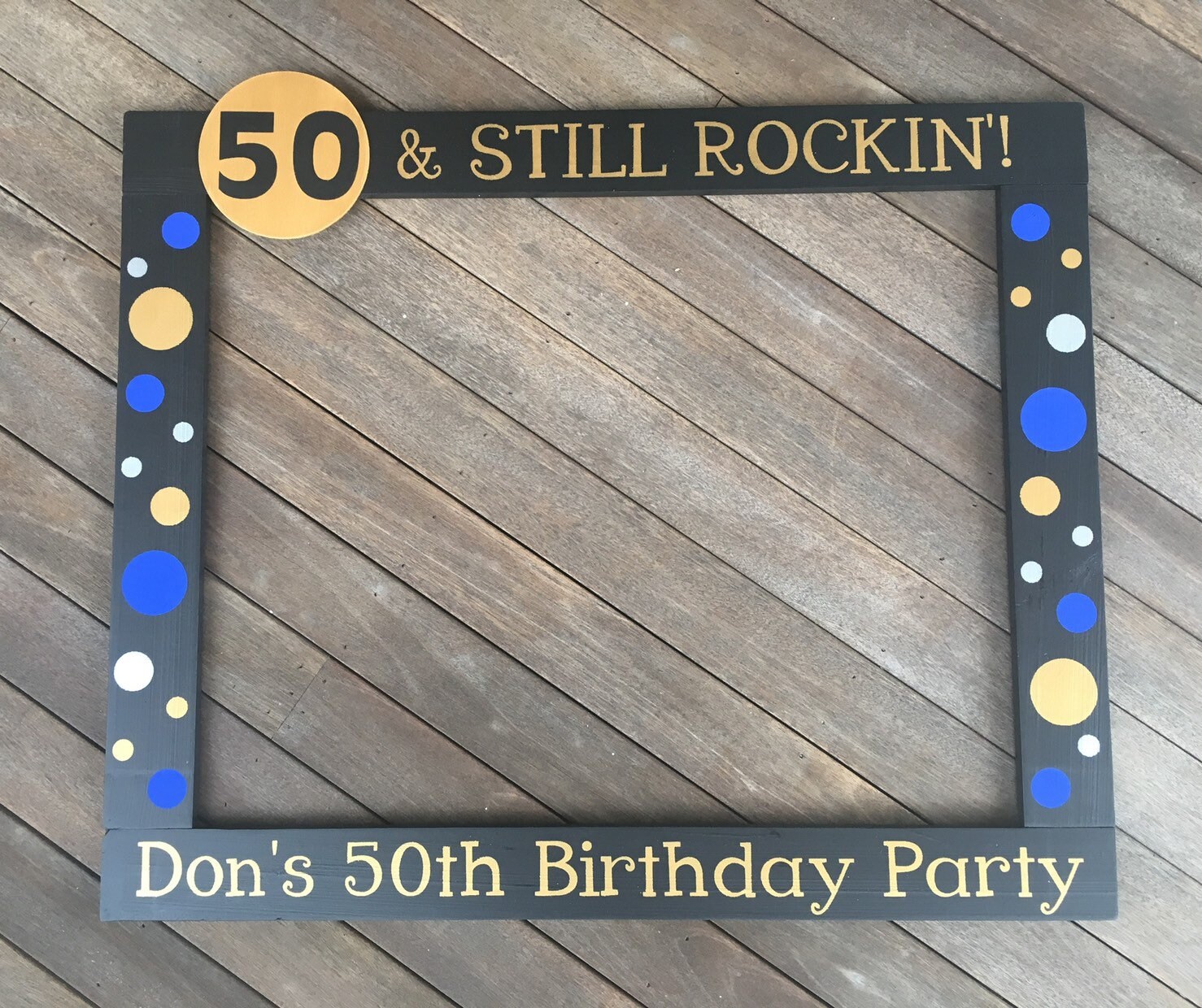 50th Birthday Photo Booth Prop Fifty and Fabulous Birthday Photo Frame Prop  Nifty Fifty Birthday Milestone Birthday Photobooth Frame 