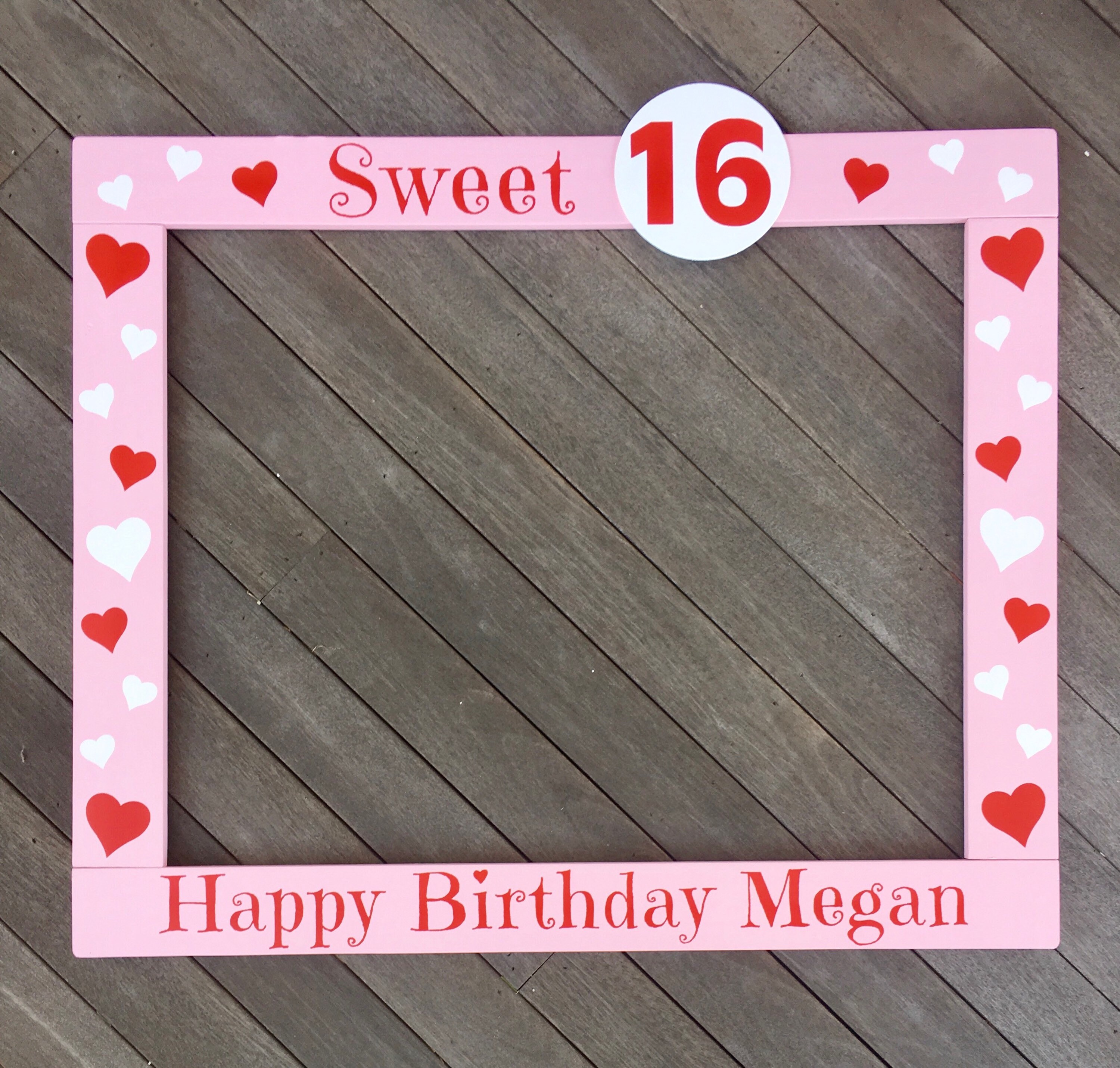 Sweet 16 Photo Booth Frame 16th Birthday Party Prop Etsy