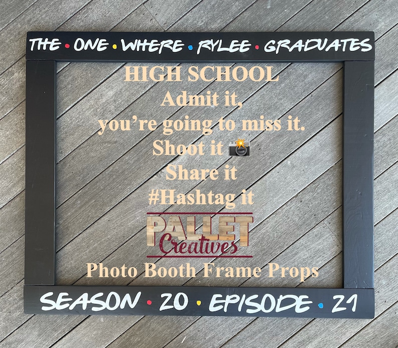 Friends Grad Photo Booth Frame  Graduation Photo Booth Prop  image 1