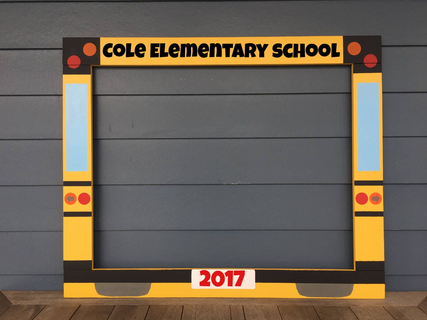 Yellow Bus Photobooth Photo Booth Frame Prop First Day Of 50