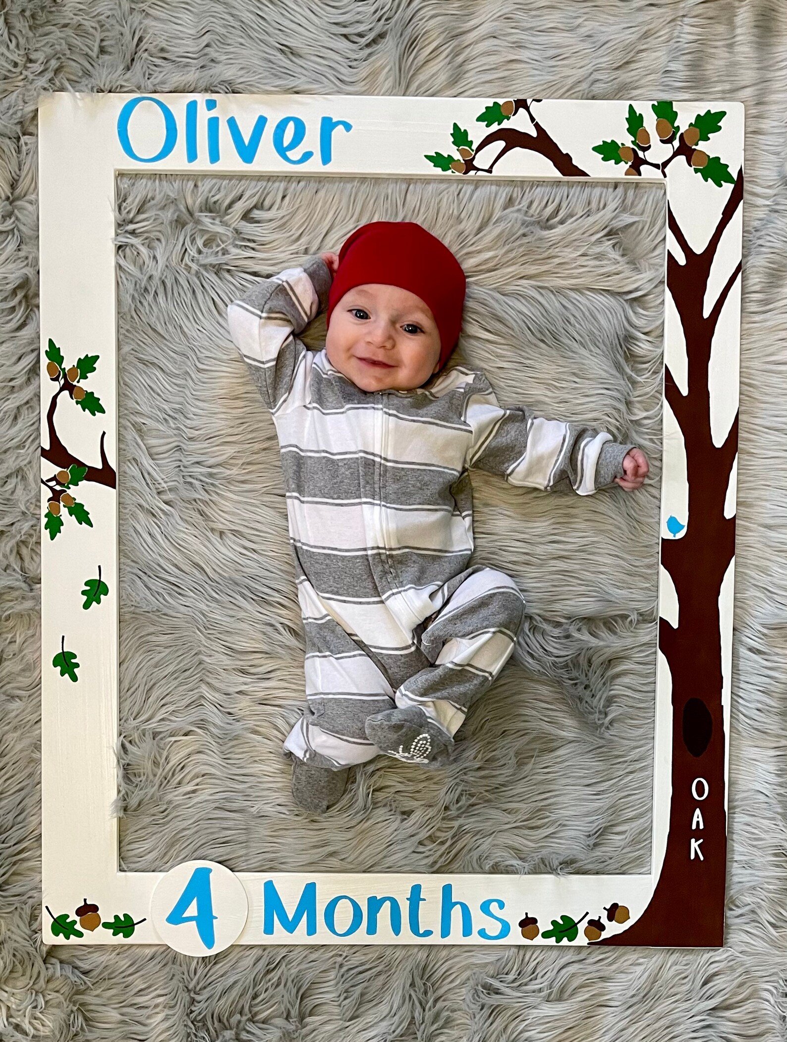 Baby Milestone Photo Booth Frame Month by Month Photo Prop Etsy