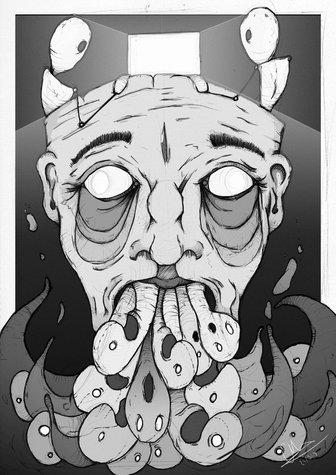Ghost mouth A3 print Etsy