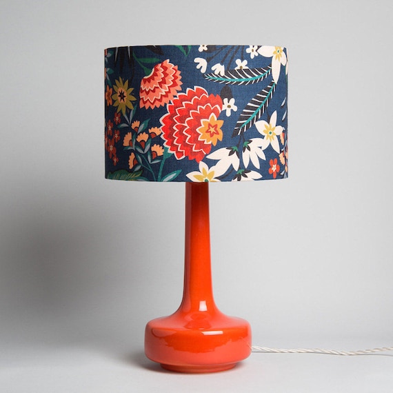 orange ceramic table lamp