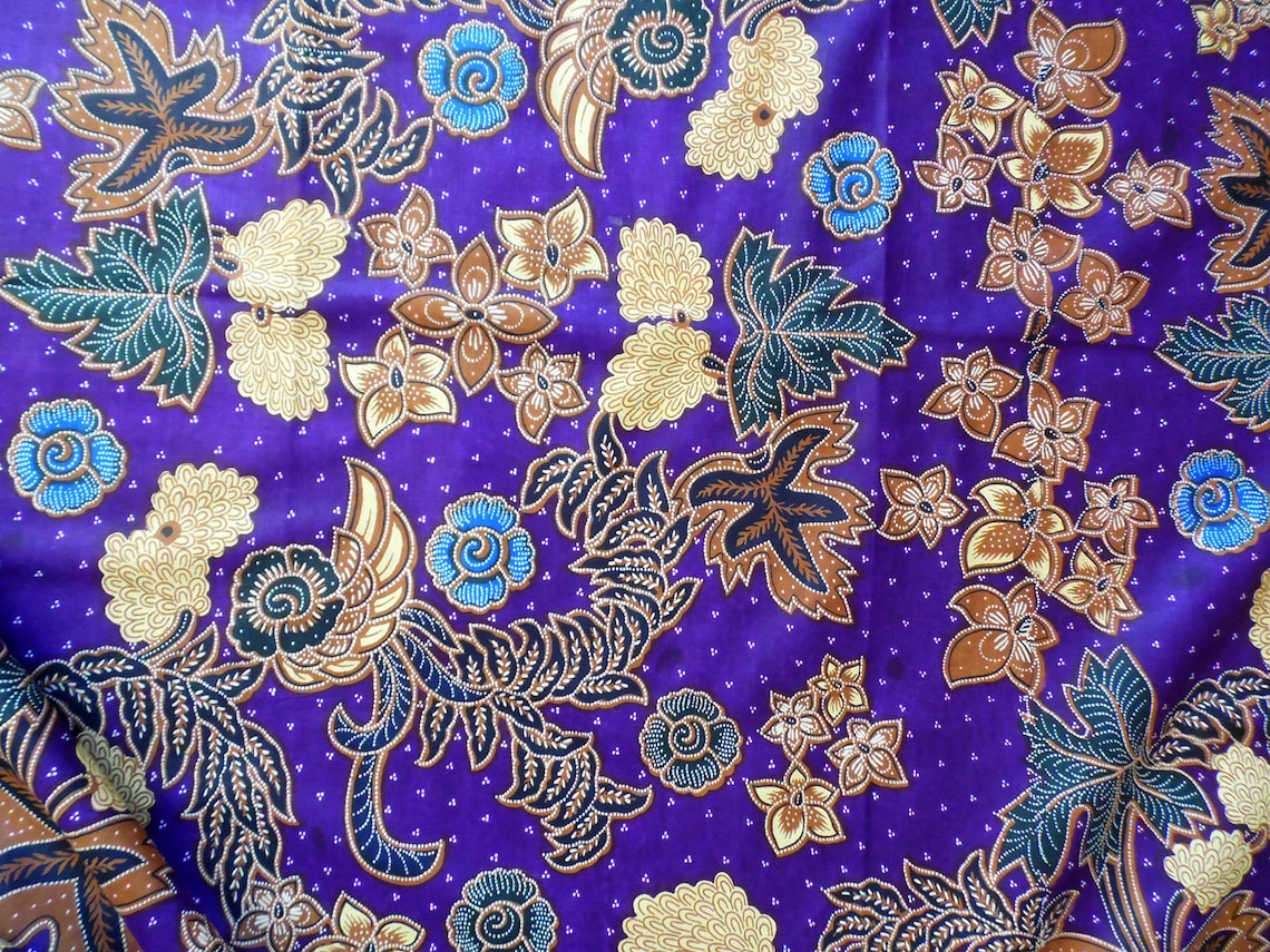 Batik Sarong Indian Batik Fabric Signed Indian Batik Sarong - Etsy