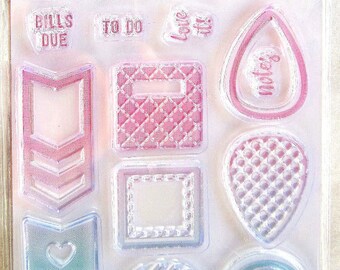 Clips Creative Year Planner Clear Stamp & Die Set by Recollections 501842 NEW