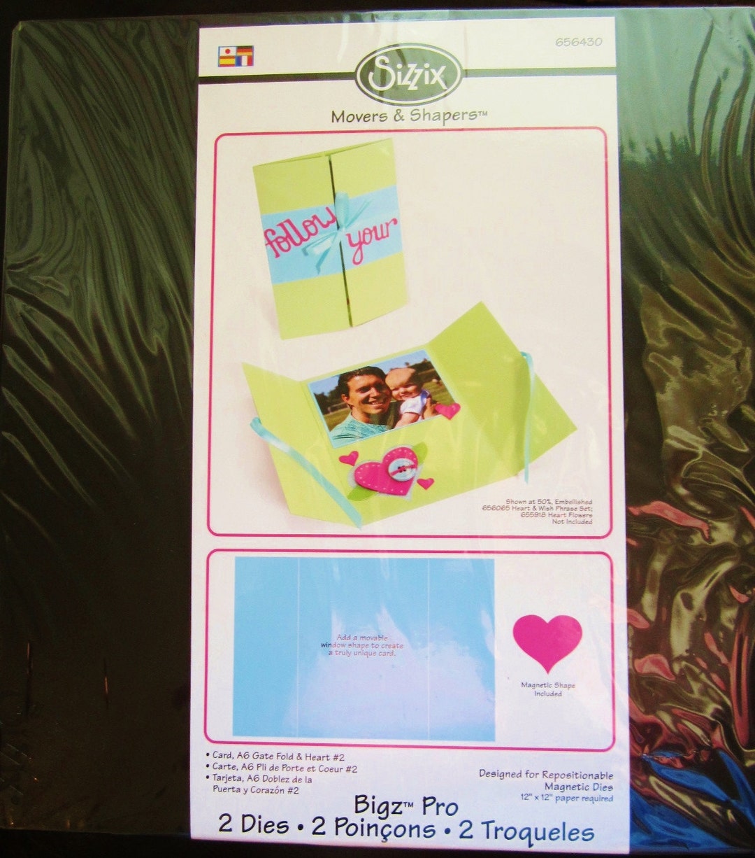 A6 Gate Fold Card With Heart #2 Sizzix Bigz Pro Movers & Shapers