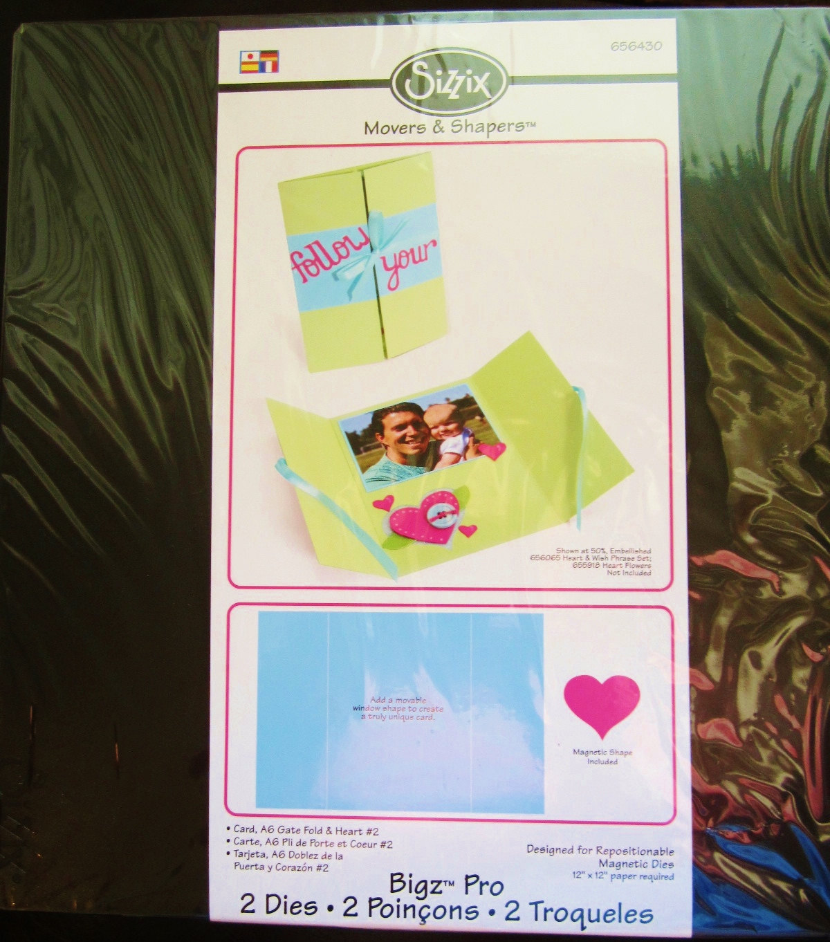 A6 Gate Fold Card With Heart #2 Sizzix Bigz Pro Movers & Shapers