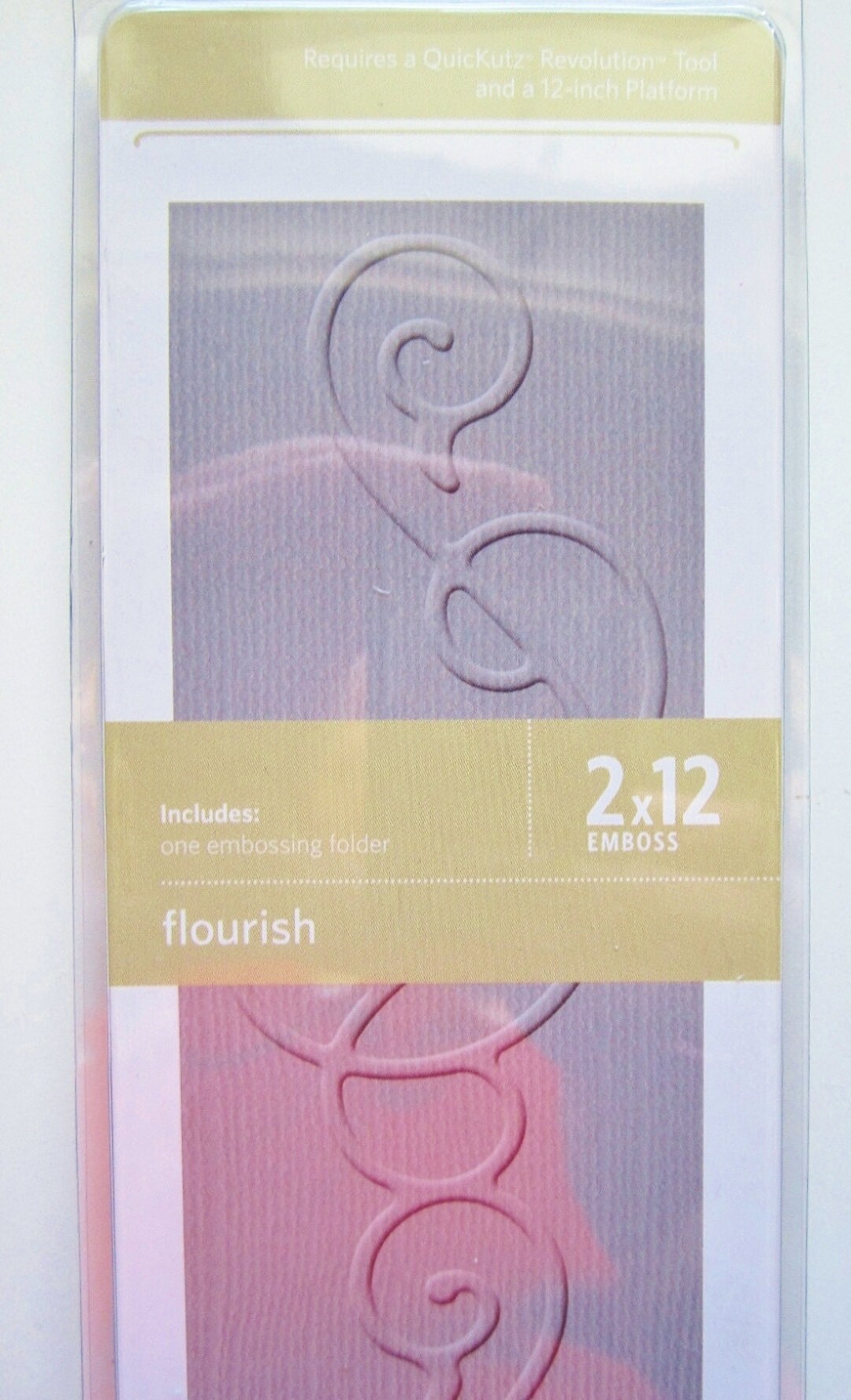 12 Flourish Quickutz Embossing Folder Border by Lifestyle Crafts EFBDR