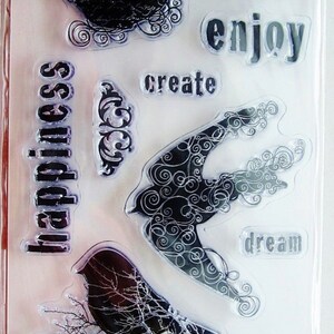 For the Birds Clear Acrylic Bird Stamp Set by Fiskars Stamps