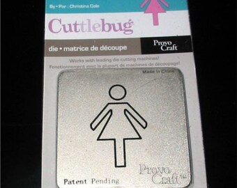 Woman Sign 37-1086 Female Cuttlebug 2x2" Die (Sizzix Compatible)