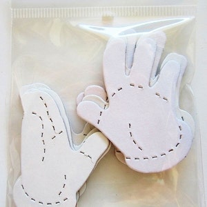 8 Chipboard Disney Mickey Mouse Hands Die-cut Scrapbooking Embellishments 4 pair