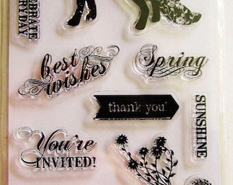 What a Fox Card Sentiments Clear Acrylic Stamp Set by Fiskars Stamps