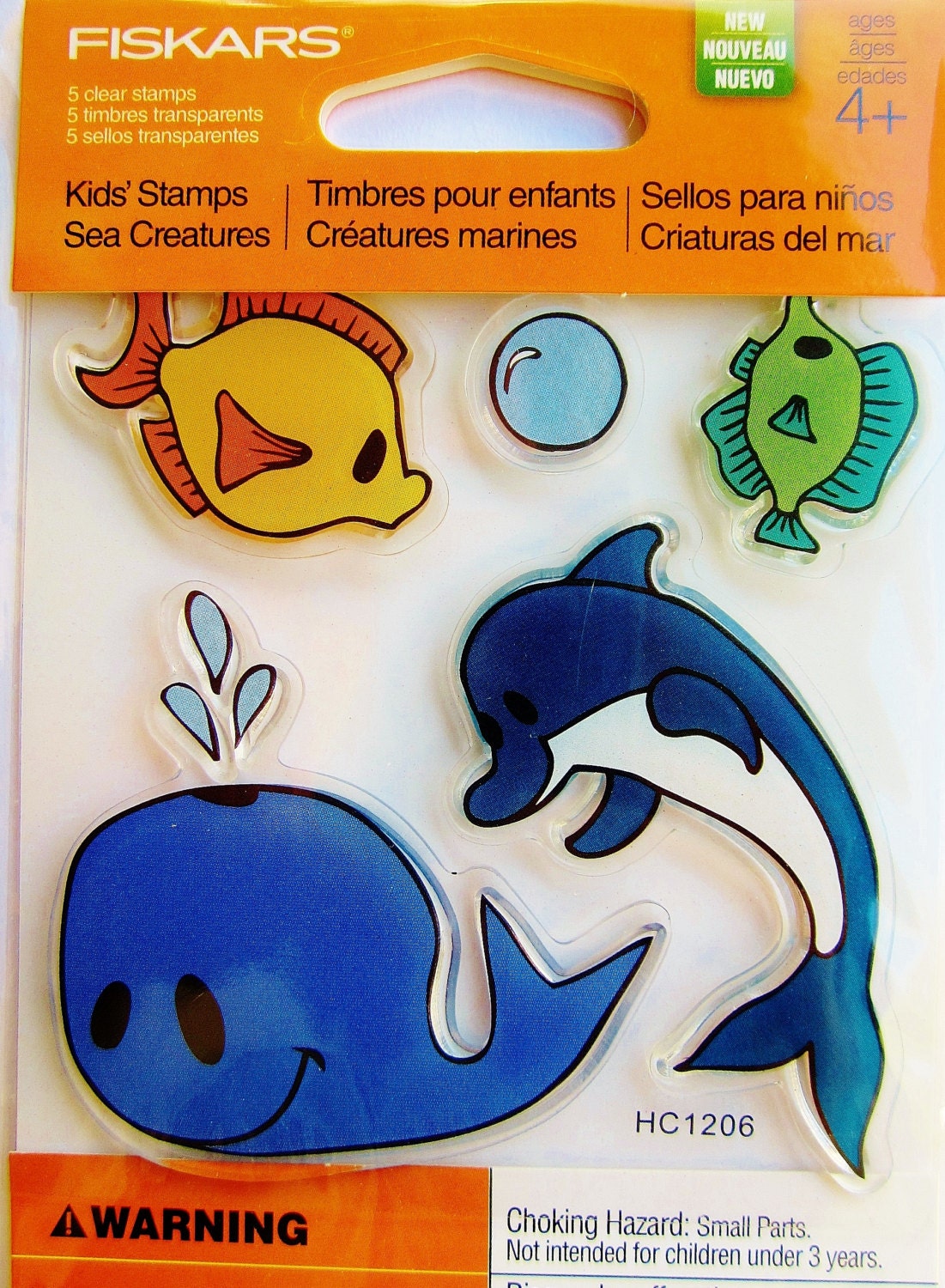 Fish Whale Dolphin & Bubble Sea Animal Clear Acrylic Stamp Set - Etsy
