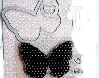 Butterflies Hero Arts Butterfly Clear Stamp & Cut Thin Metal Die Set DC134 NEW!