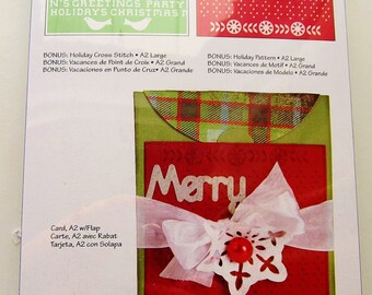 A2 Card with Flap Sizzix Bigz XL Die & Cross Stitch Embossing Folder Set 658187