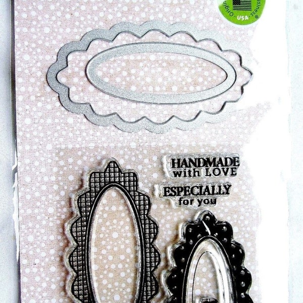 Handmade Tags & Frames Hero Arts Clear Stamp and Cut Die Set DC139 NEW!