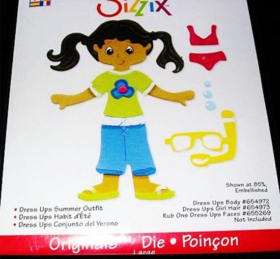 sizzix dress die cut Sizzix Original Small Green Die - Bitty Dresses Girls Clothes 38-0120 Die Cutter