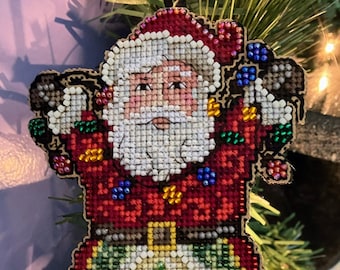 Santa With Lights Ornament