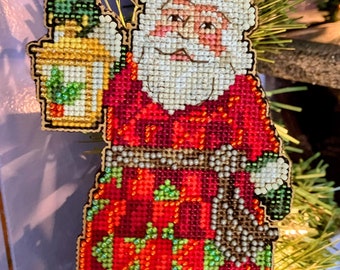 Santa with Lantern Ornament