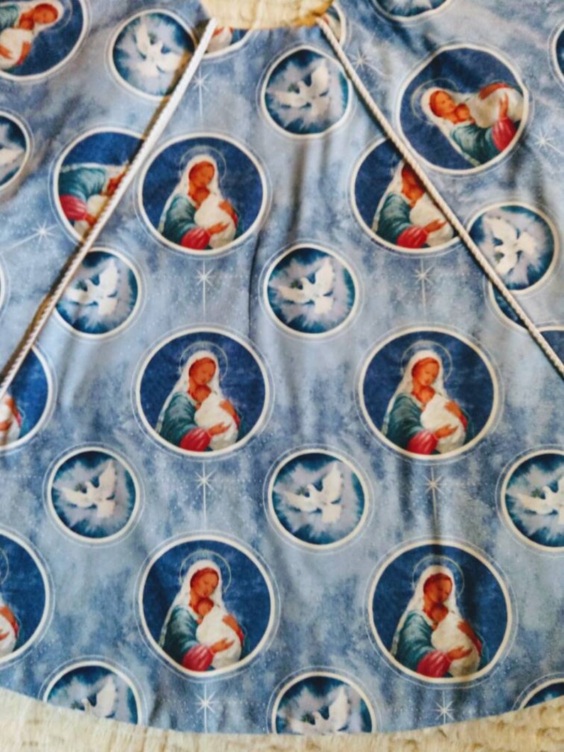 Religious Christmas Tree Skirt Etsy