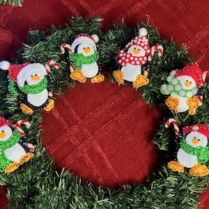 Penguin Handmade Felt Christmas Ornaments by Design Works