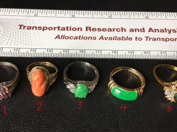 Sale!! 5 Vintage Rings, Chinese