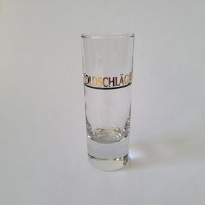 Goldschlager Schnapps Liqueur Tall Shooter Shot Glass 4-1/8&quot; Tall